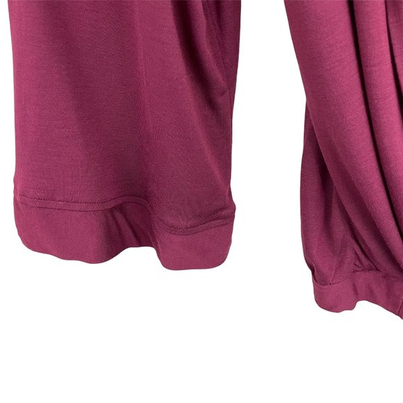 Blue Life garnet burgundy surplice overlap long sleeve kimono top extra small - Picture 7 of 11